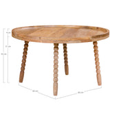 Jammu Coffee Table - Coffee table, mango natural ø60x35 cm