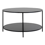 Vita Coffee table - Coffee table, black, black frame ø80x45 cm