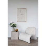 Prague Side Table - Side Table, marble look, beige 40x40x45 cm