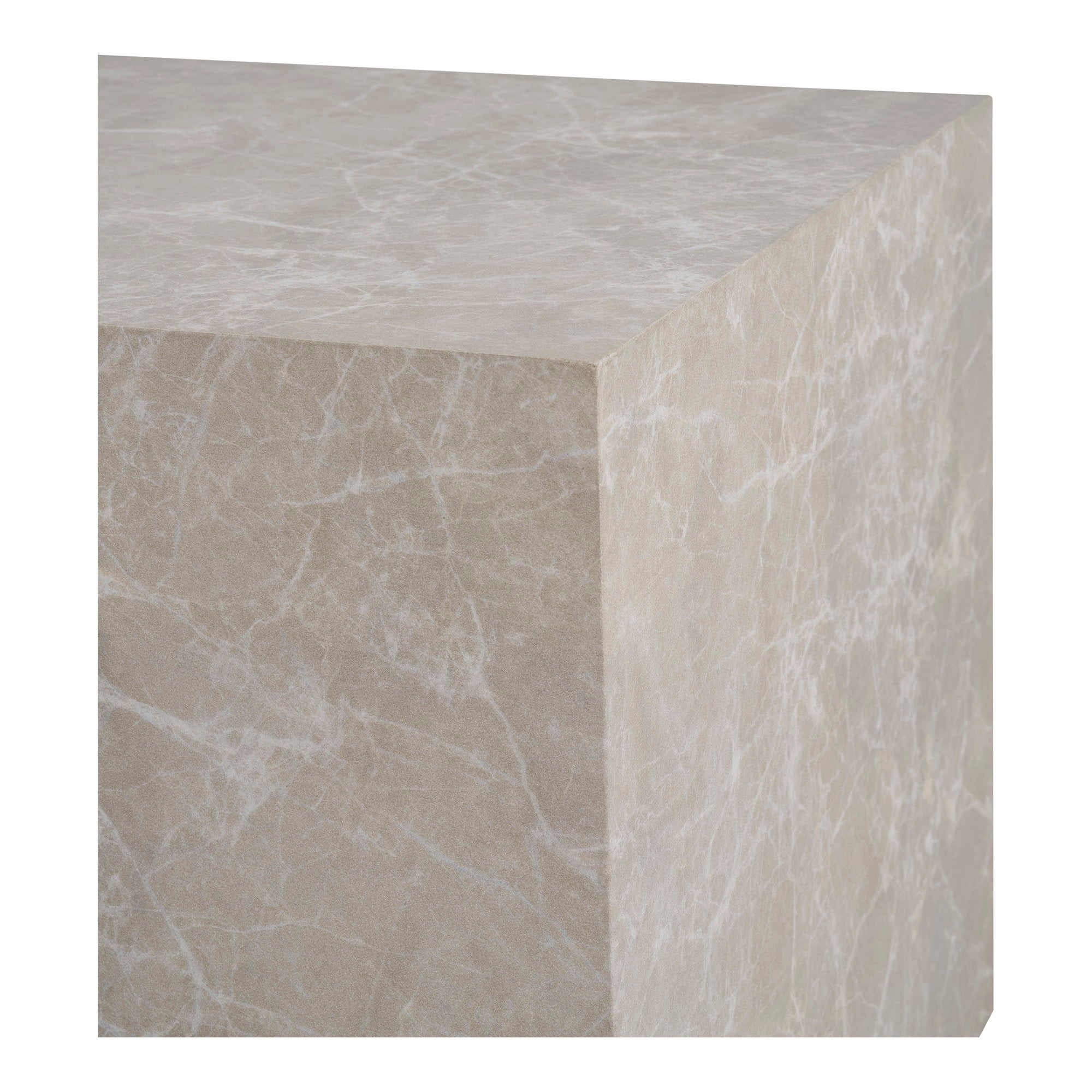 Prague Coffee Table - Coffee Table, marble look, beige set of 2