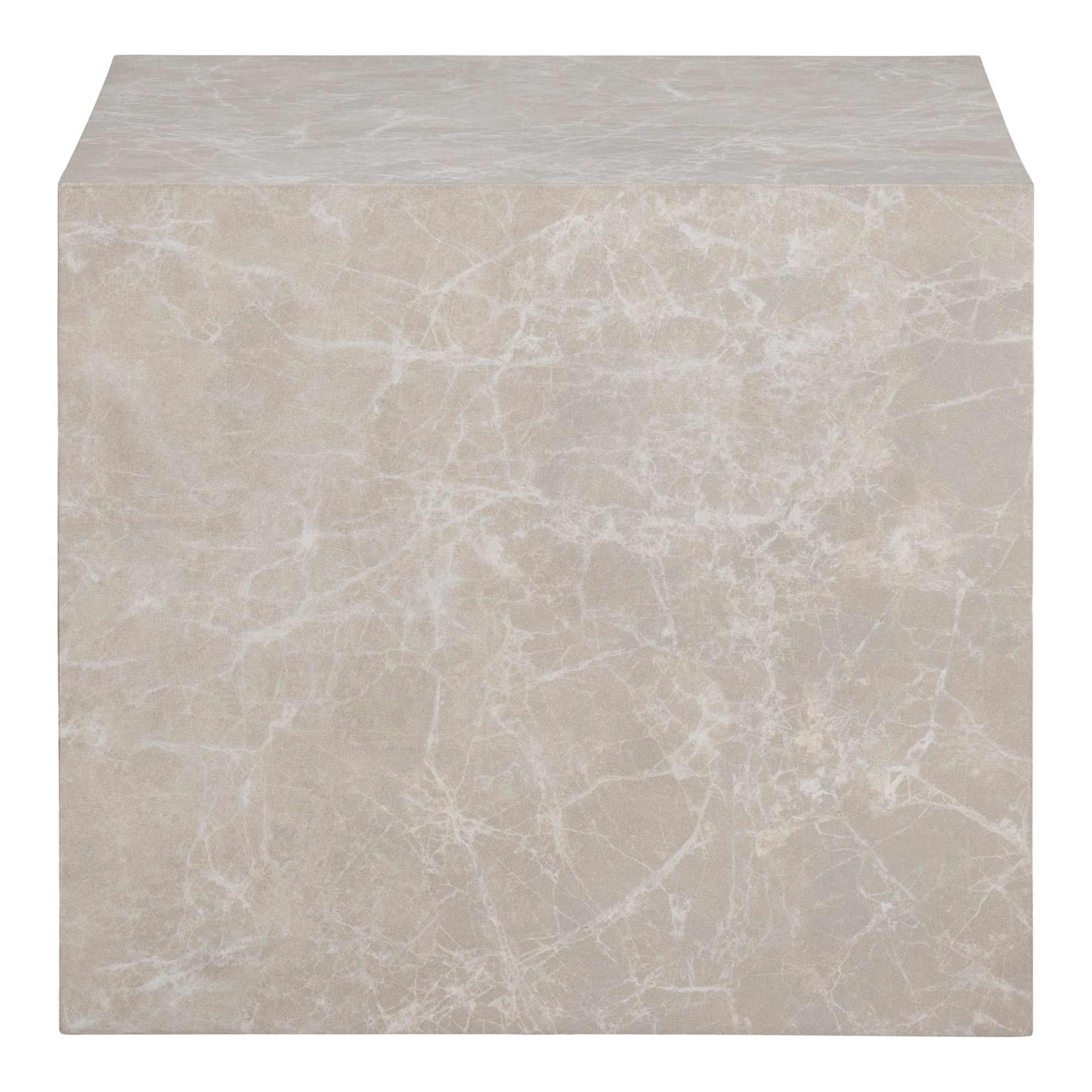 Prague Coffee Table - Coffee Table, marble look, beige set of 2