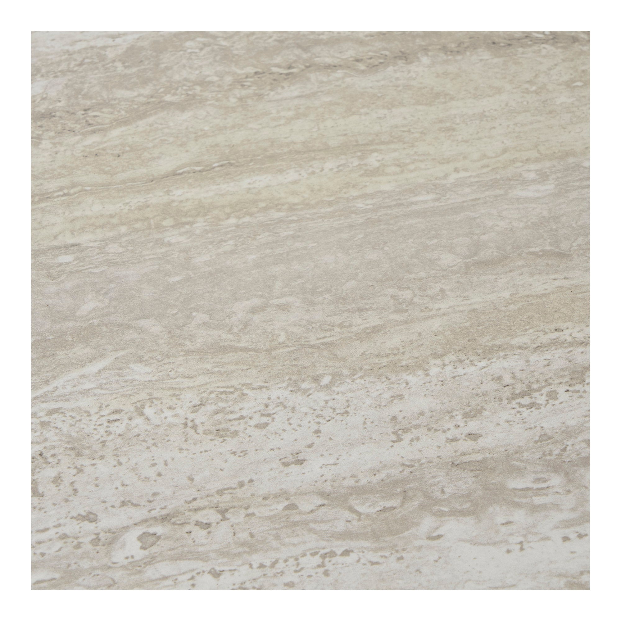 Aalst Coffee Table - Coffee table, travertine look, black legs ø55x45 cm