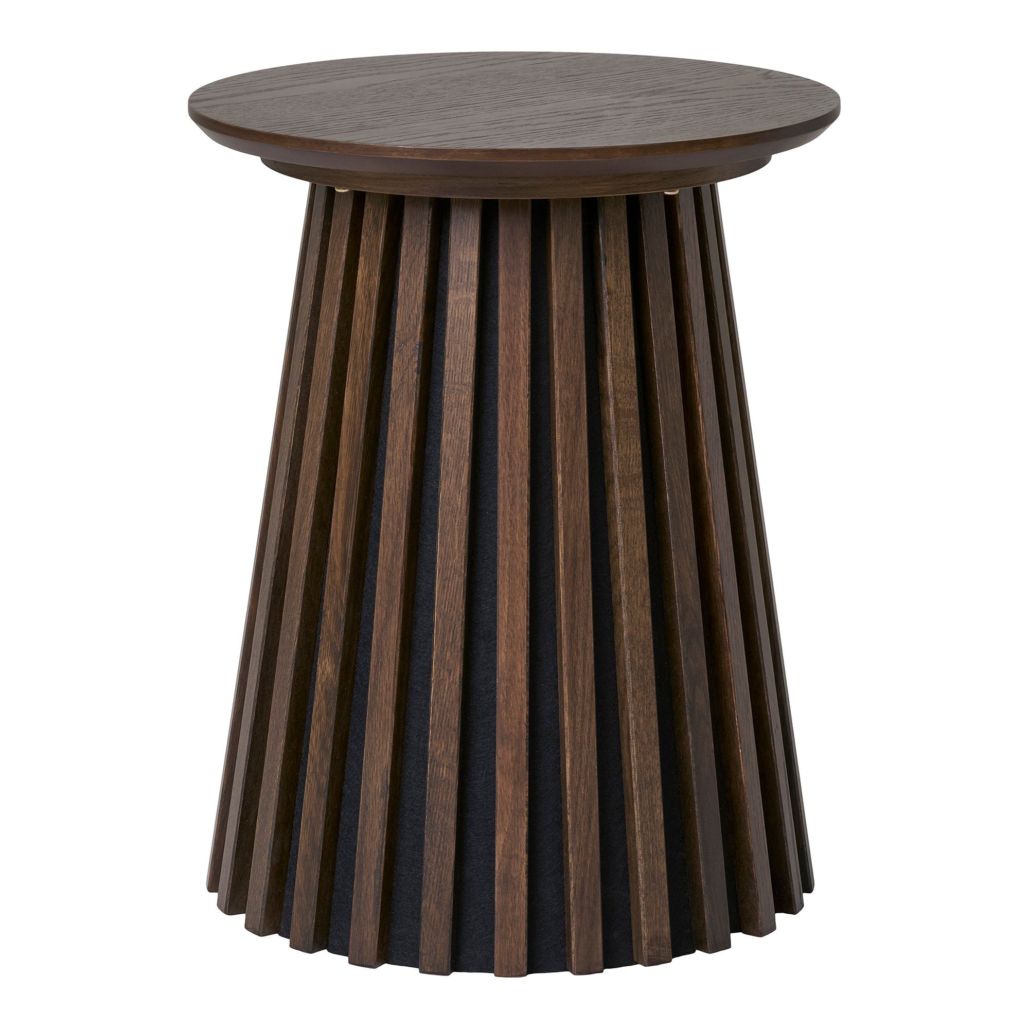 Osaka Side Table - Side table, oak veneer, smoked ø40x50 cm