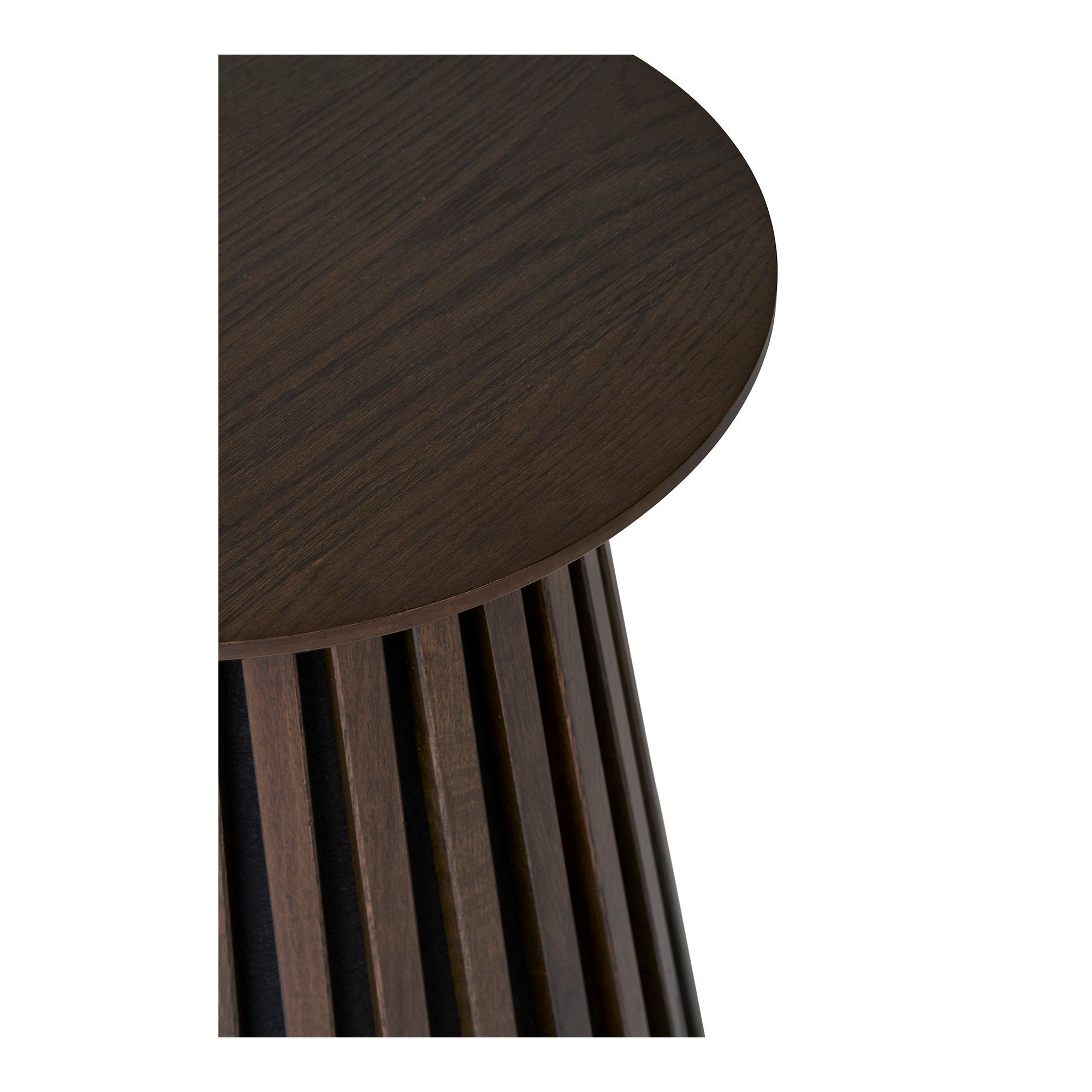 Osaka Side Table - Side table, oak veneer, smoked ø40x50 cm