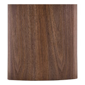 Noli Coffee Table - Coffee table, ceramic table top/ash veneer, white/dark brown ø60x42 cm