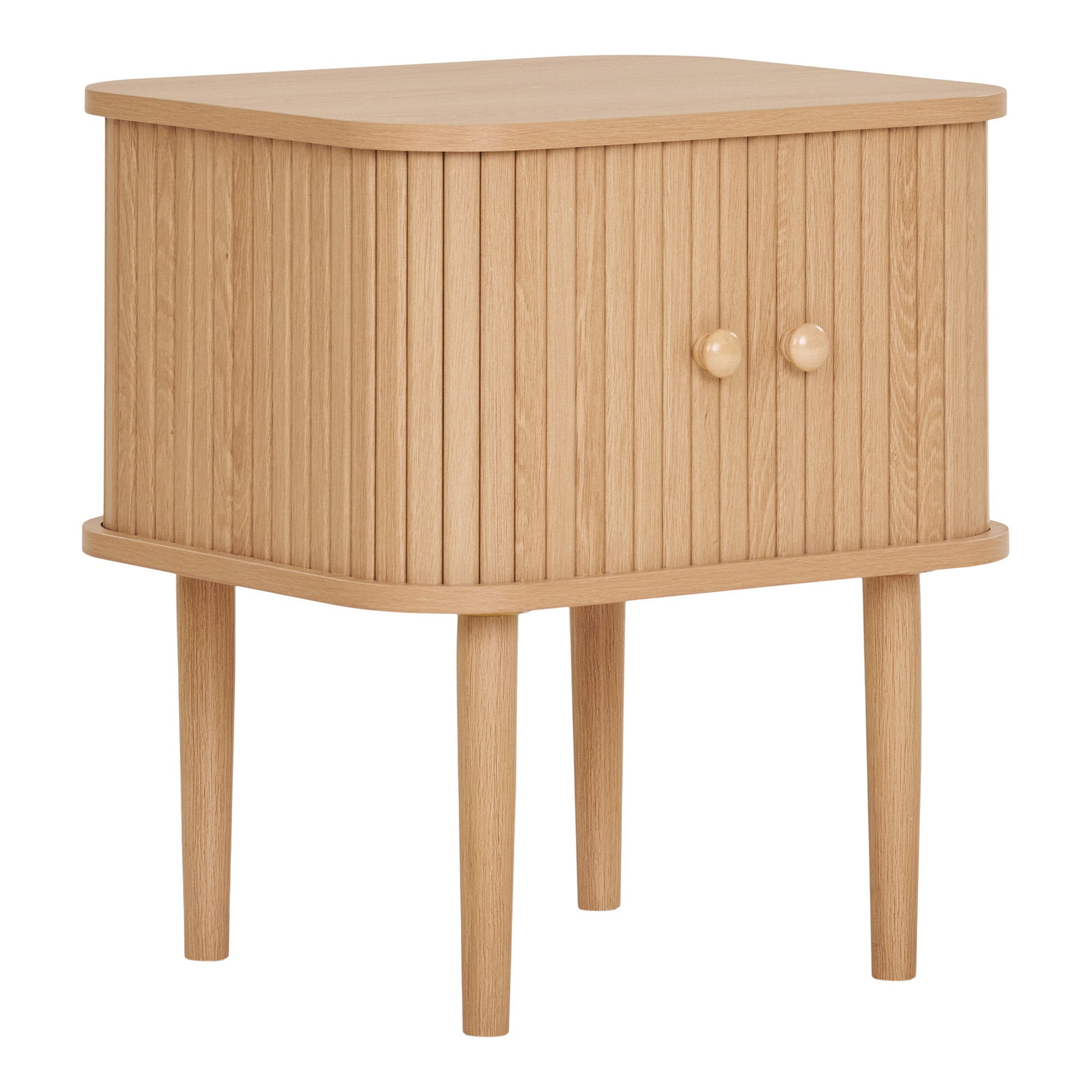 Nikko Side Table - Side table, 2 doors, natural 45x40x50,5 cm