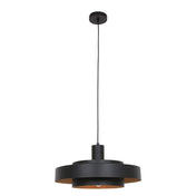 Lámpara colgante de metal Aurelia negro/dorado