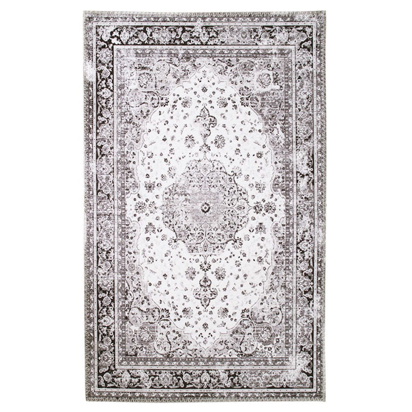 Alfombra tejida Lunara 160x230cm - Negro y Blanco