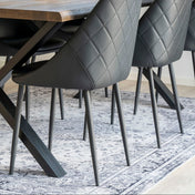 Alfombra tejida Lunara 160x230cm - Negro y Blanco