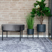 Alfombra tejida Lunara 160x230cm - Negro y Blanco