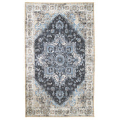 Alfombra tejida Serena 160x230cm - Azul y Crema