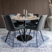 Alfombra tejida Serena 160x230cm - Azul y Crema