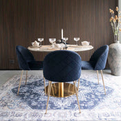 Alfombra tejida Serena 160x230cm - Azul y Crema