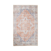 Alfombra suave de chenilla Aurelia 160x230cm - Azul y Naranja