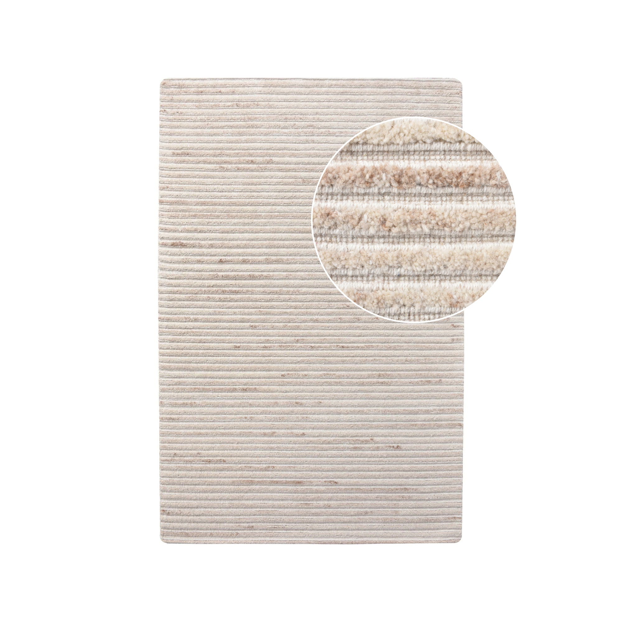 Alfombra Signe 160x230 cm hecha a mano con nudos - Marfil