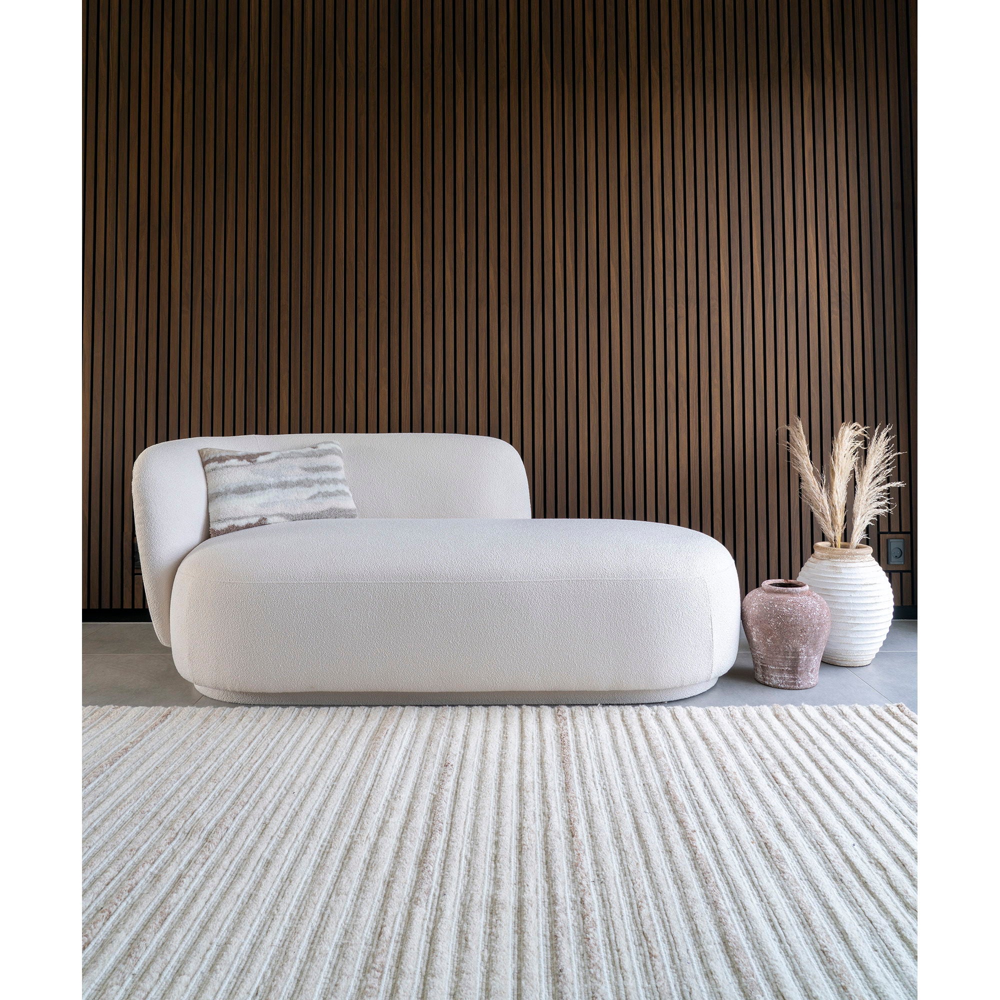 Alfombra Signe 160x230 cm hecha a mano con nudos - Marfil
