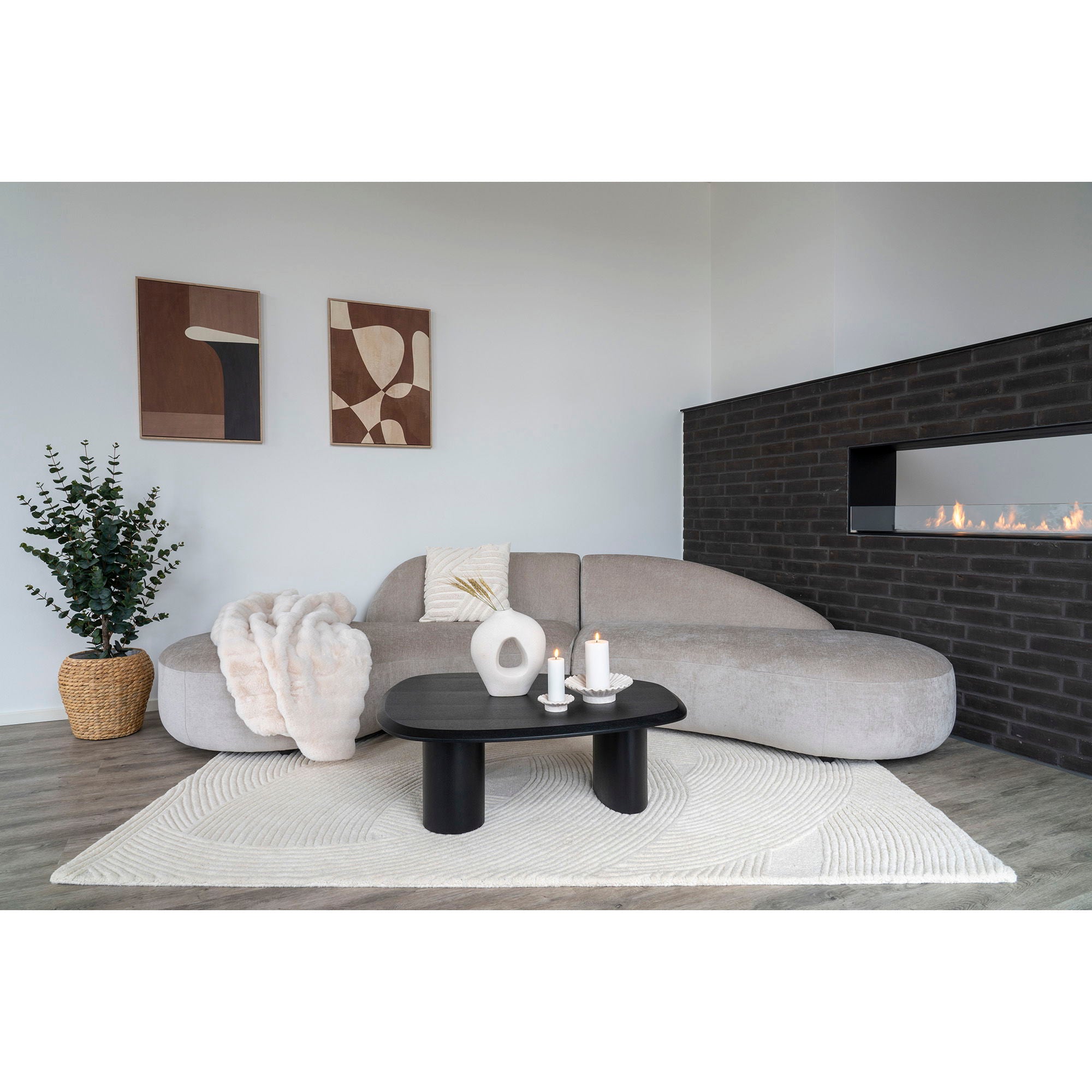 Alfombra de lana Eira 160x230 cm – Marfil