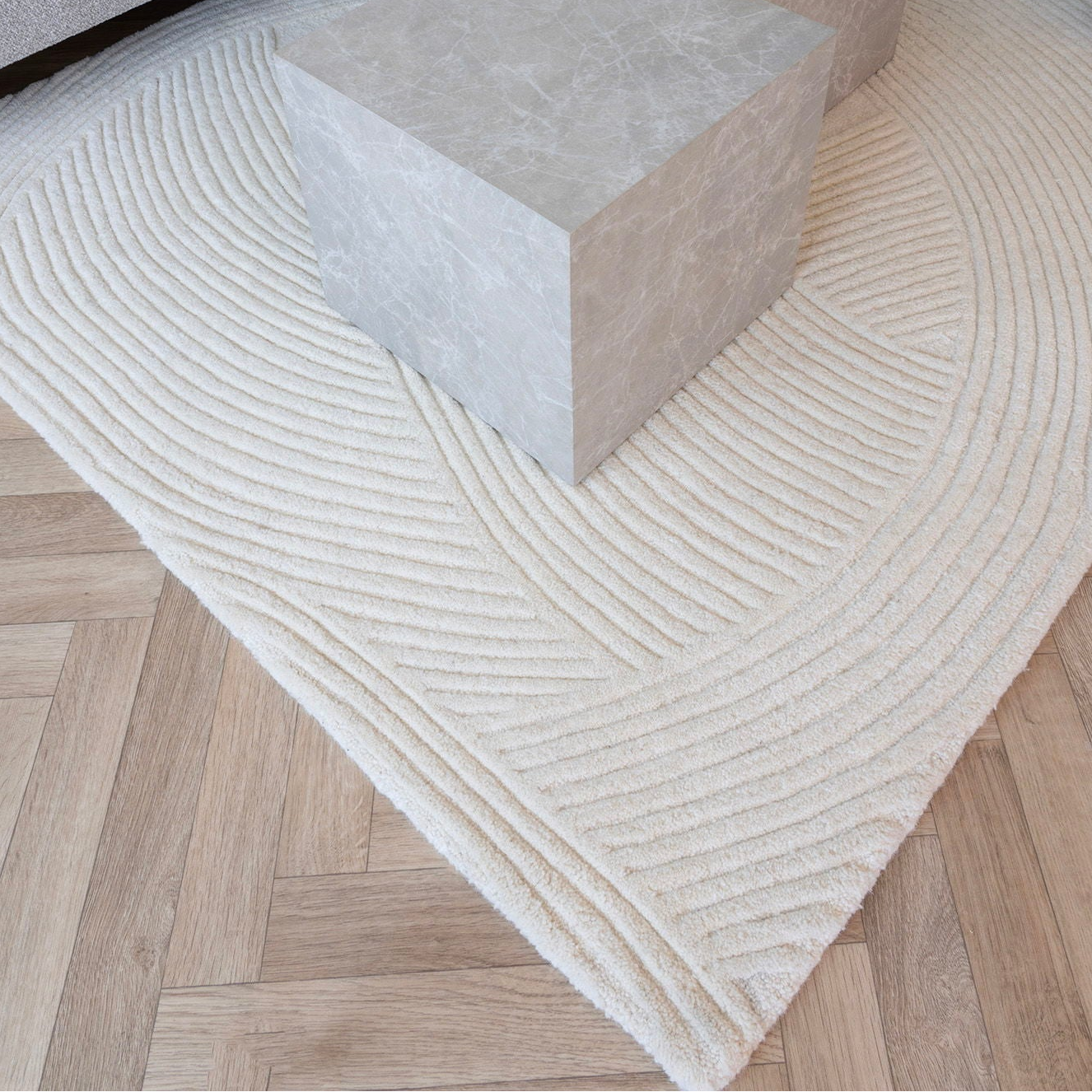 Alfombra de lana Eira 160x230 cm – Marfil