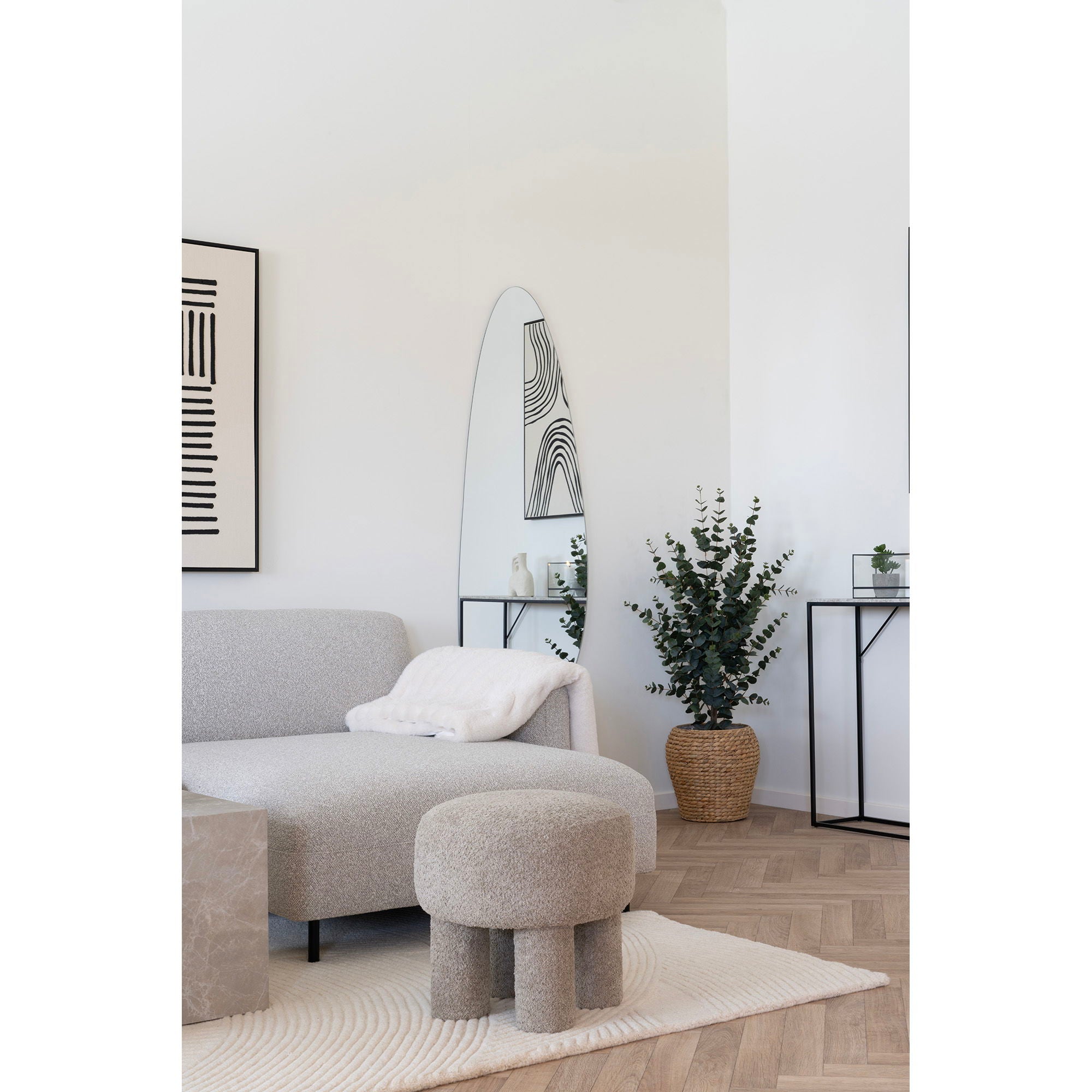 Alfombra de lana Eira 160x230 cm – Marfil