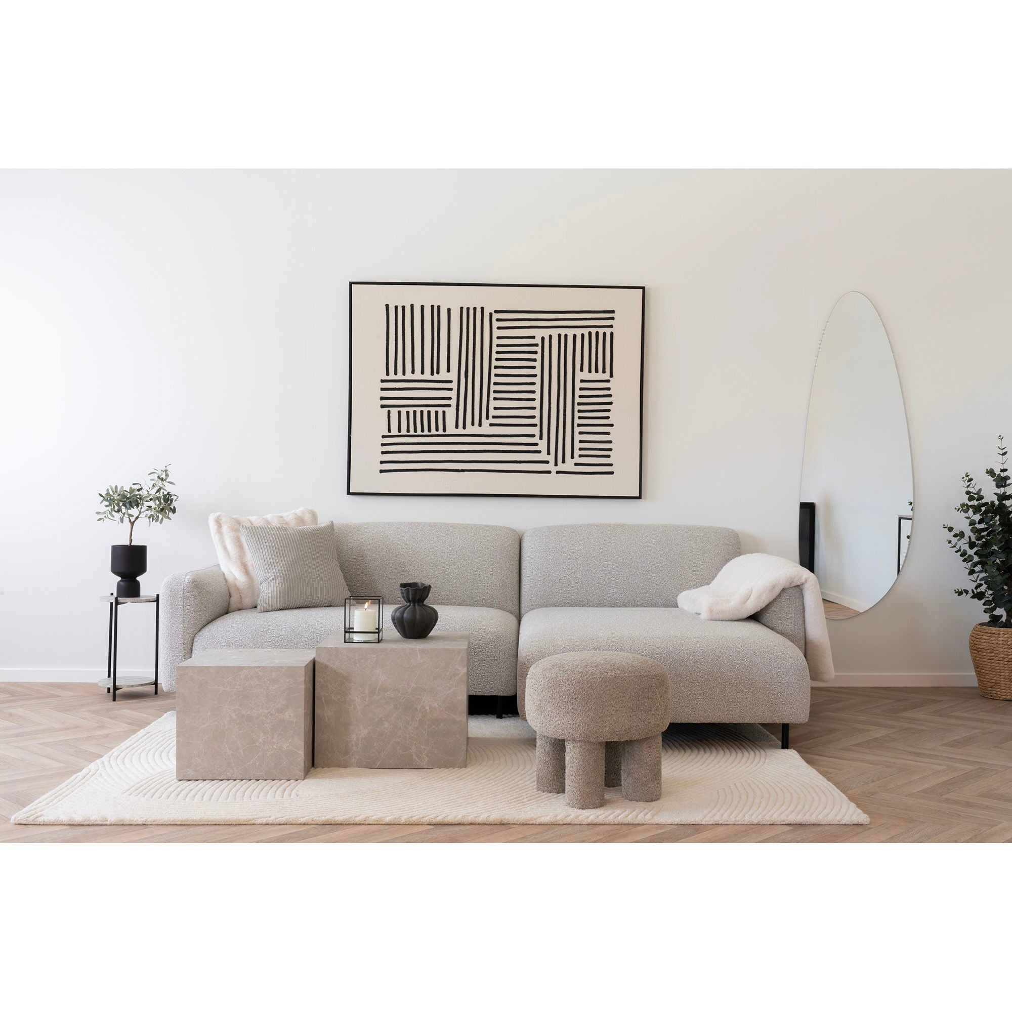 Alfombra de lana Eira 160x230 cm – Marfil