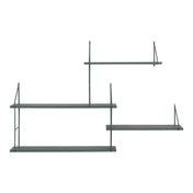 Harlem Wall Shelf - Wall Shelf, 4 green shelves, green frame 99x17,5x62 cm