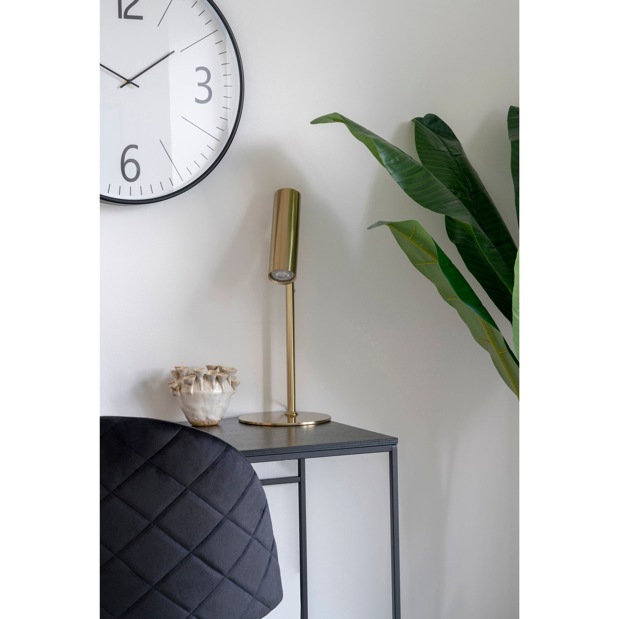 Biel Wall Clock - Wall clock, black and white, , silent movement ø51 cm