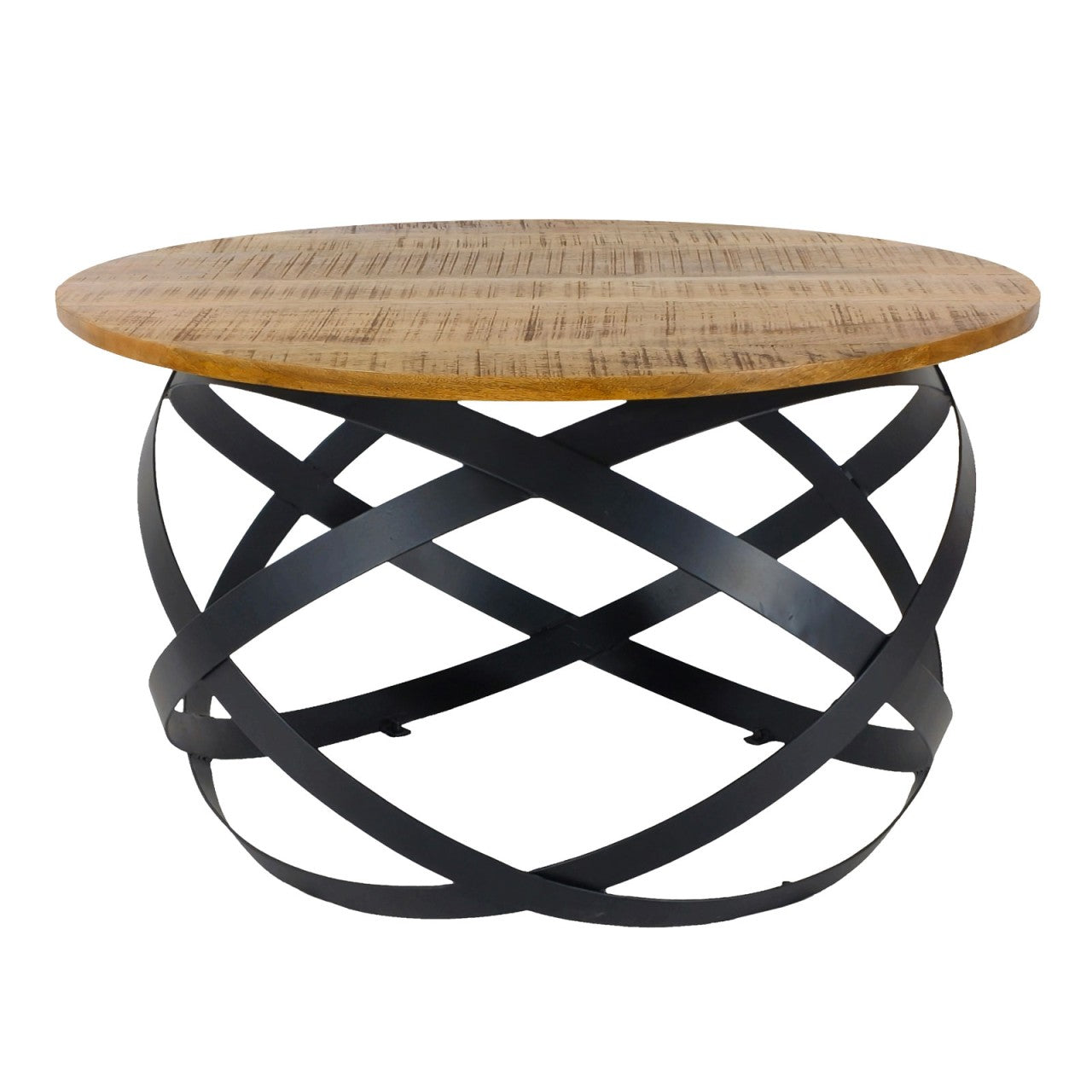 Mesa de café metálica negra Orbita