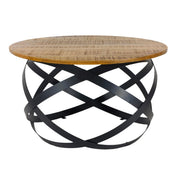 Mesa de café metálica negra Orbita