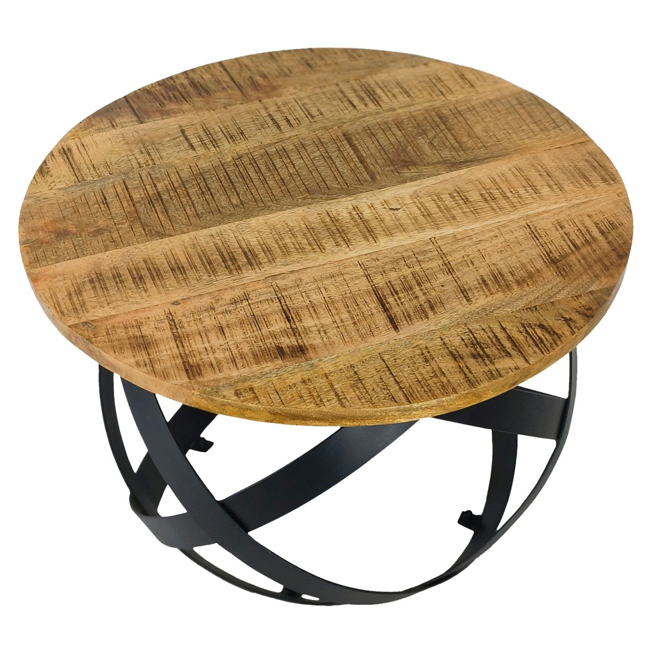 Mesa de café metálica negra Orbita