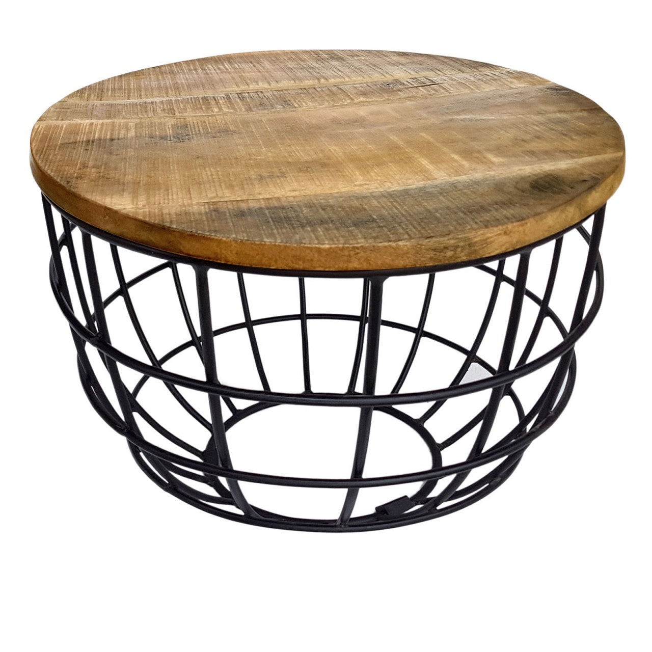 Mesa auxiliar de madera de tabaco Lexara