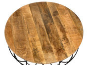 Mesa auxiliar de madera de tabaco Lexara